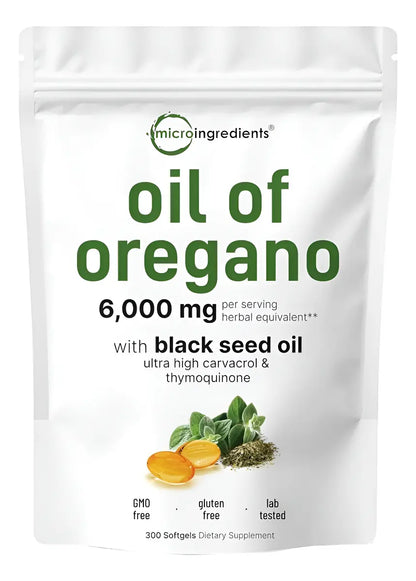 Aceite de Oregano 6000 mg x 90 Softgels - Sistema inmune y defensas