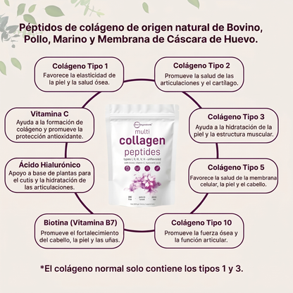 Péptidos de Colágeno Múltiple en Polvo 454 g