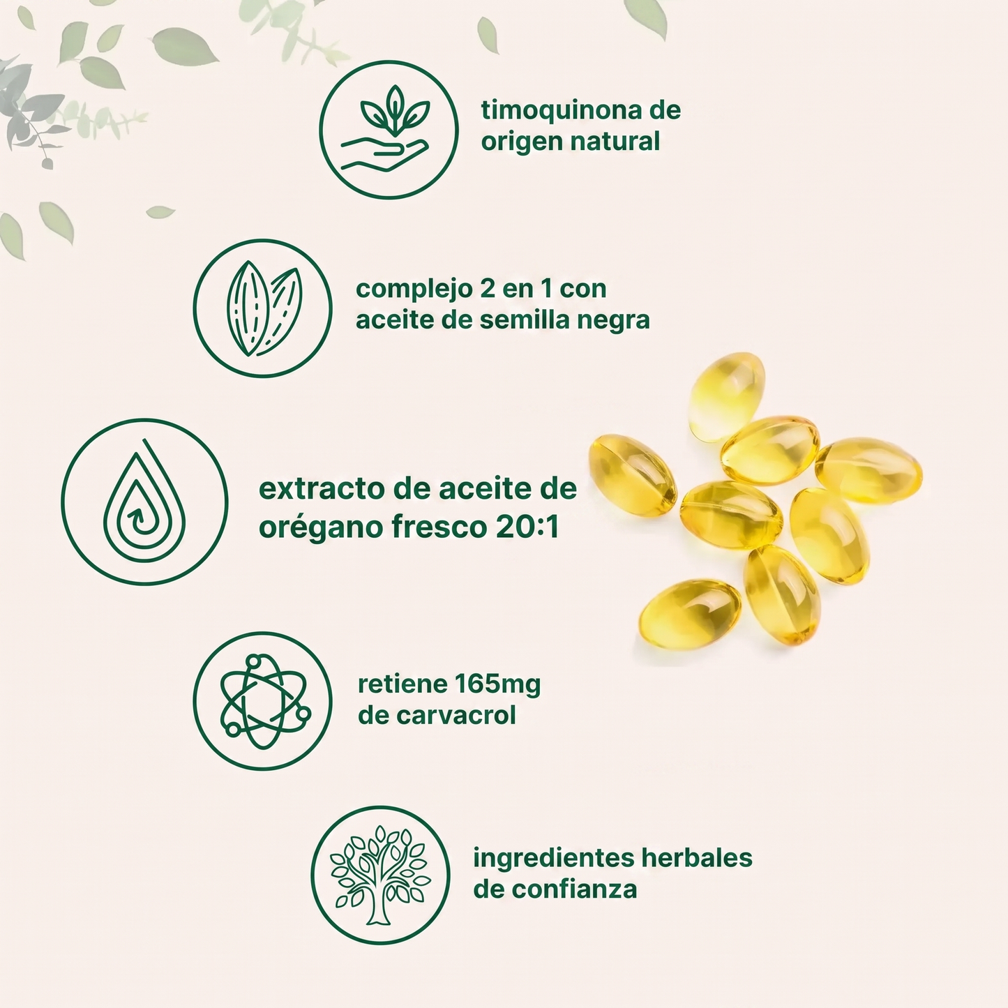 Aceite de Oregano 6000 mg x 90 Softgels - Sistema inmune y defensas