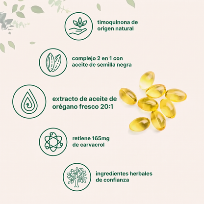 Aceite de Oregano 6000 mg x 90 Softgels - Sistema inmune y defensas